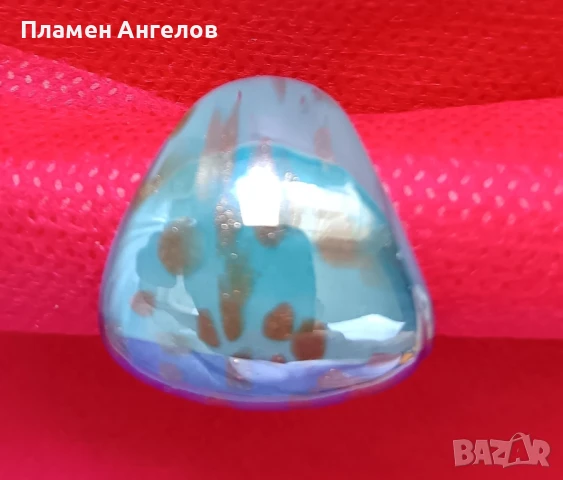 Дамски стъклен пръстен, снимка 2 - Пръстени - 51007530