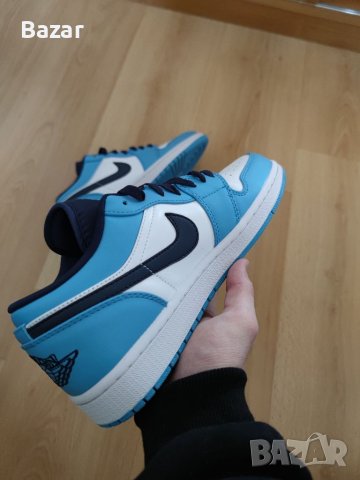 Nike Air Jordan 1 Low UNC Blue Нови Оригинални Обувки Маратонки Размер 42 Номер Кецове Снукърси Сини, снимка 4 - Маратонки - 39339513
