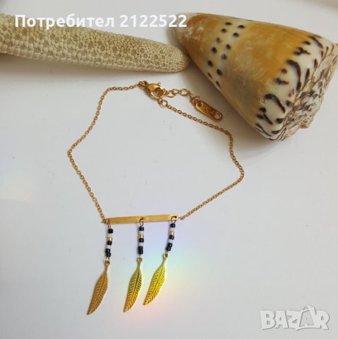 Гривни за крак от неръждаема стомана с мъниста, снимка 5 - Гривни - 40918700