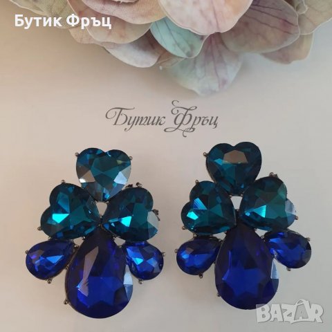 Обеци Семира сини, снимка 1