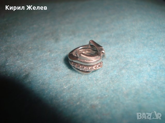СРЕБЪРНА ВИНТИДЖ АРТ СКЪПОЦЕННА ОБЕЦА СРЕБРО 925 с ФАСЕТИРАНИ ЦИРКОНИ 25831, снимка 4 - Обеци - 35818407