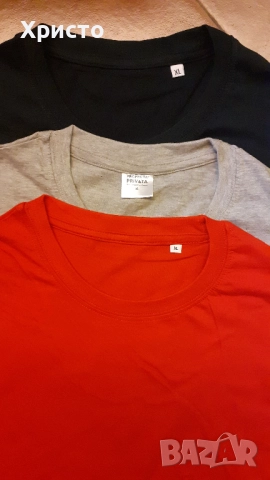 тениски черни, сини, червени, сиви 100% памук 155 грама стандартни, супер цена, снимка 2 - Тениски - 50525936
