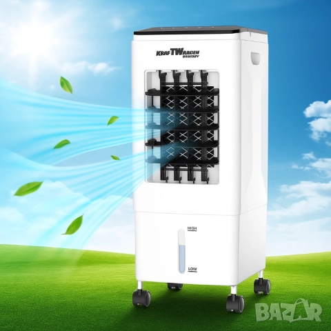 Clearance Въздушен охладител KRAFTWAGEN KK-1051 – 5.5L резервоар, 3 скорости, дистанционно управлени, снимка 2 - Друга електроника - 51851915