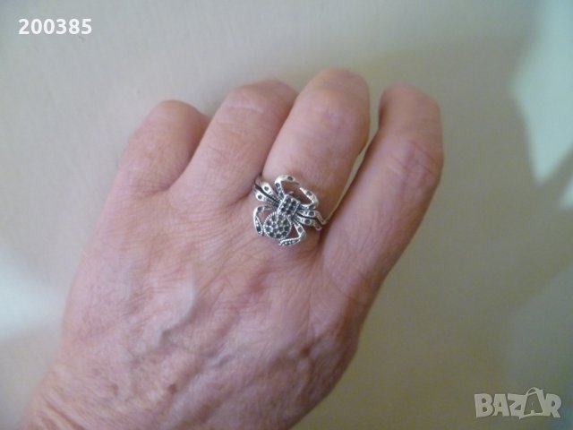 Старинен сребърен пръстен 925, снимка 2 - Пръстени - 35752825