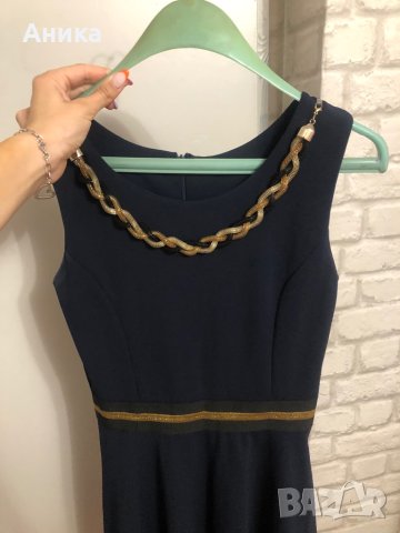 Рокля със златисто колие, снимка 3 - Рокли - 41364265