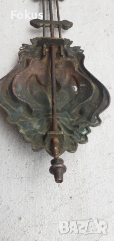 Уникат - Старо бронзово махало за часовник с феникс, снимка 3 - Антикварни и старинни предмети - 50978497