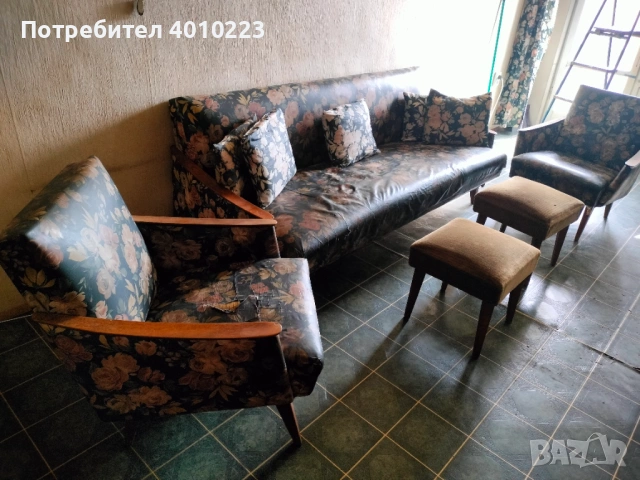 Холна гарнитура 2 фотьойла и 2 таботерки , снимка 2 - Дивани и мека мебел - 53695018