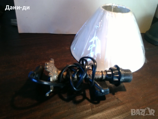 Антикварна месингова настолна лампа 1, снимка 7 - Антикварни и старинни предмети - 43818879