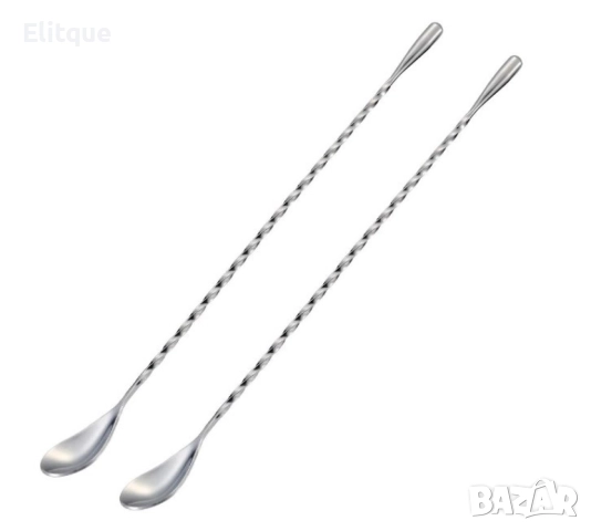 Коктейлна лъжица от неръждаема стомана, 30см  , снимка 4 - Прибори за хранене, готвене и сервиране - 52903122