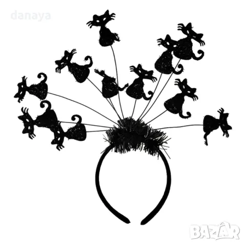 5203 Хелоуин комплект пола с диадема котки, снимка 3 - Детски комплекти - 47292726