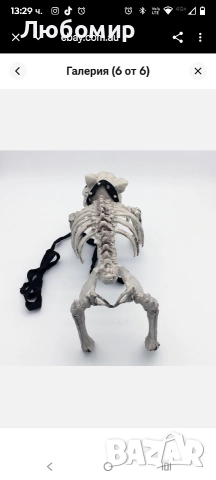 43 см декорация за Хелоуин с куче скелет на каишка , снимка 5 - Декорация за дома - 52637925