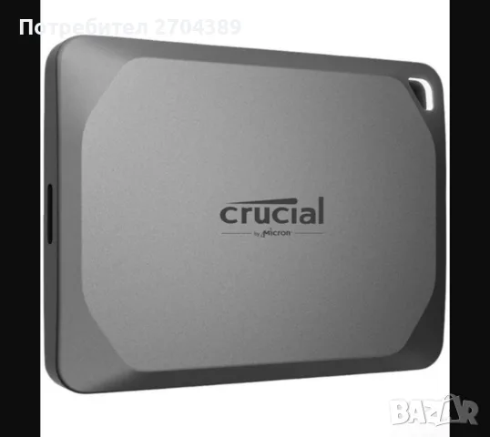 Външна SSD памет Crucial - X9 Pro, 1TB, USB 3.2, сива 