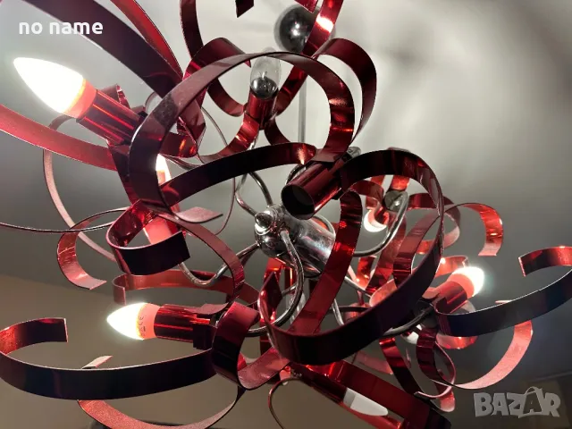 Абажур полилей метален, снимка 3 - Лампи за таван - 47554575