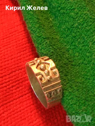 СТИЛНО РЕТРО АРТ ОРНАМЕНТИРАН СРЕБЪРЕН ПРЪСТЕН РЪЧНА БИЖУТЕРСКА ИЗРАБОТКА 50209, снимка 14 - Пръстени - 49959634