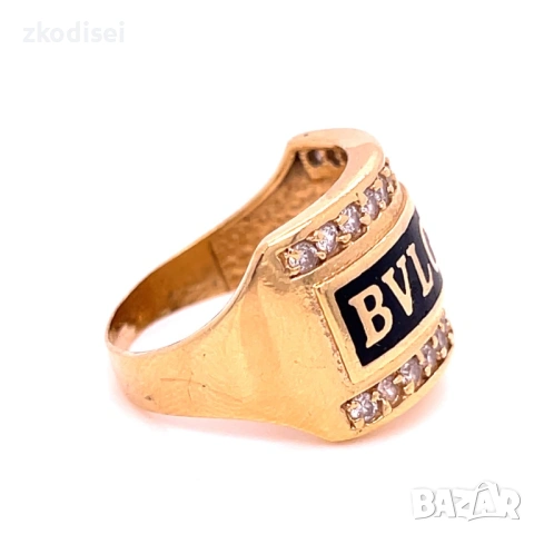 Златен дамски пръстен BULGARI 6,57гр. размер:55 14кр. проба:585 модел:5833-1, снимка 3 - Пръстени - 53346965