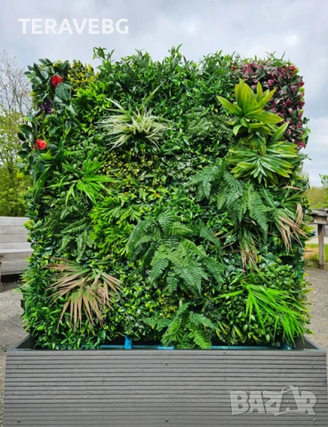 Зелени декоративни пана, снимка 3 - Изкуствени цветя - 50801470