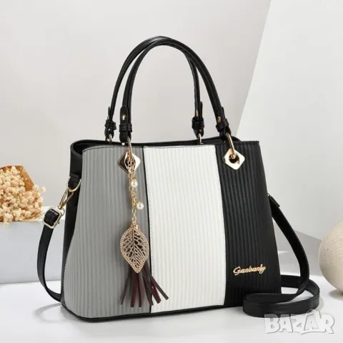 Дамска чанта Tripple Black, снимка 6 - Чанти - 47938666