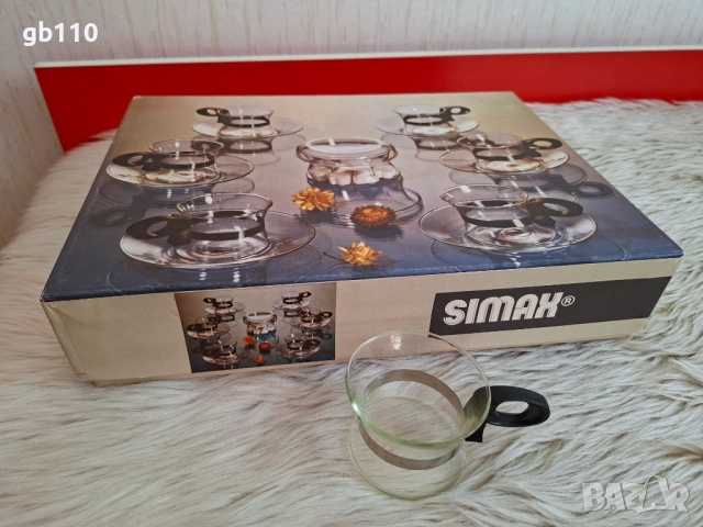 Сервиз за кафе, йенско стъкло SIMAX, Чехословакия