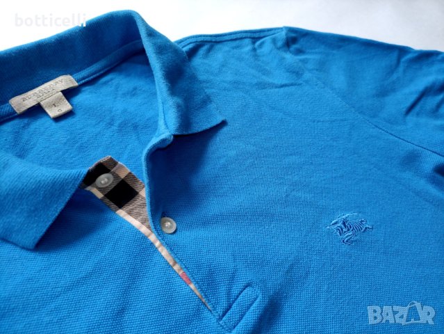Burberry Cotton Polo Shirt Logo Men’s - L - оригинална мъжка тениска , снимка 7 - Тениски - 41191491