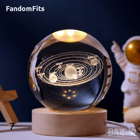 Светеща 3D Лампа - Сфера, снимка 8 - Настолни лампи - 53447622