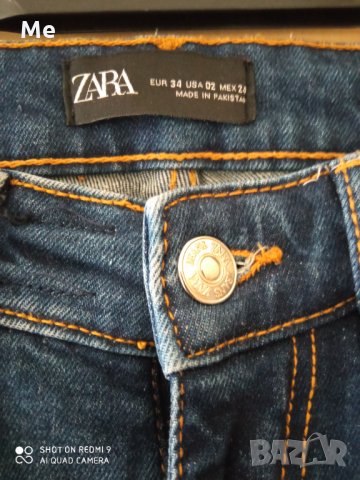 ZARA дамски дънки 34 размер, С, снимка 2 - Дънки - 34291744