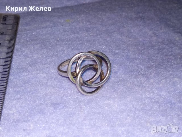 СТАР АЖУРЕН ДИЗАЙНЕРСКИ СРЕБЪРЕН ВИНТИДЖ ПРЪСТЕН ВИСОКА ПРОБА СРЕБРО 35244, снимка 5 - Пръстени - 39470795