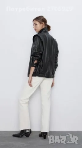 Zara бомбър яке от 100% естествена кожа, размер S/M, снимка 5 - Якета - 56251526