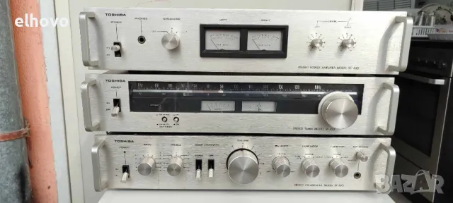 Стерео усилвател, предусилвател, тунер Toshiba