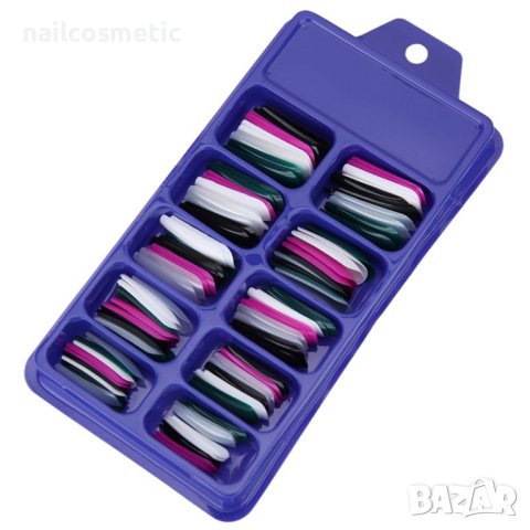 100 БРОЯ ЦВЕТНИ НОКТИ С ФОРМА БАЛЕРИНА В РАЛИЧНИ ЦВЕТОВЕ, снимка 5 - Продукти за маникюр - 41489387