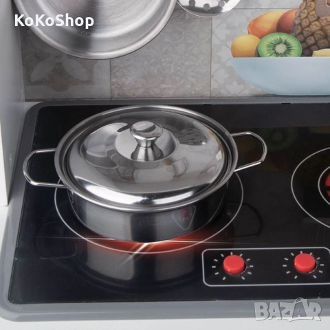 Детска дървена кухня-60x30x92.5 см./дървена кухня/детска кухня, снимка 4 - Образователни игри - 52151725