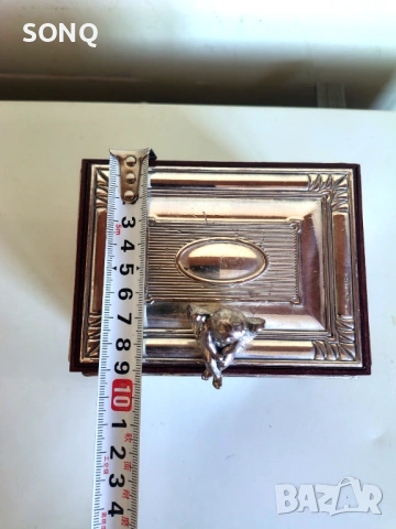 Страхотна Стара Рядка Кутия За Бижута Сребро И Дърво, снимка 11 - Антикварни и старинни предмети - 53838630