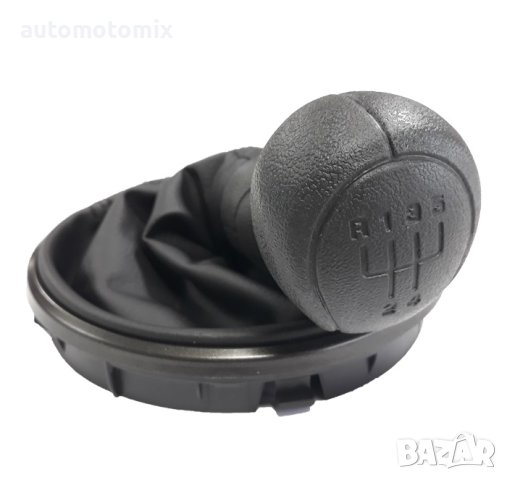 Топка за скоростен лост с маншон подходяща за Skoda Fabia 07-10 с 5 скорости - черна,58362