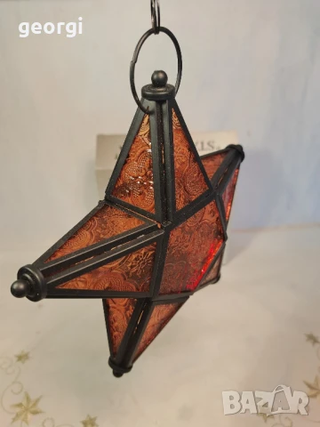 коледна витражна стъклена звезда фенер   26/2, снимка 3 - Декорация за дома - 50598288