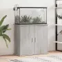 vidaXL Поставка за аквариум, сив сонома, 81x36x73 см, инженерно дърво, снимка 2