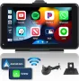 НОВ плейър Hikity 7" безжичен Carplay & Android. Aux букса, TF Card, Type C, DVR, Bluetooth, FM, GP, снимка 2