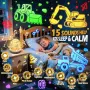 Нощна прожекционна лампа Dino/Construction (6 HD филма) със звук и дистанционно, снимка 3
