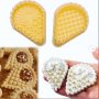 Капка листо решетка мрежа вафли фунийки интересен пластмасов резец форма за тесто бисквитки фондан, снимка 2