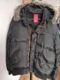 Мъжко пухено черно яке с качулка , снимка 1