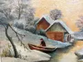 Маслена картина „Зимен пейзаж". №8233, снимка 5