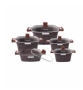 Гранитен комплект касероли от 10 части за кулинарни шедьоври Lexical – IMPERIAL FORGE SERIES, снимка 1