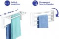 Спестяваща място сушилня Maximex - странично разтегателна от 58-108 см, снимка 8