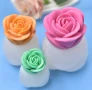 3D 3 размера рози Силиконов молд форм за свещи гипс сапун смола фондан за декорация на торта , снимка 3