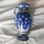 Ръчно рисувана и изпечена глинена ваза, снимка 1