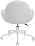 Ергономичен детски стол за компютърпухкава изкуствена кожа, регулируем на височина, бял, снимка 5