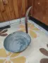 стар меден тиган с дълга дръжка , снимка 1