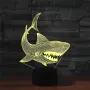 Холограмна 3D LED лампа Акула-дистанционно управление 16 цвята+други режими на управление, снимка 4