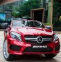 Акумулаторен КОЛА Mercedes GLA45 Licensed 12V батерия,MP3, с меки гуми с Кожена седалка Металик боя