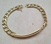 Златна гривна с плочка проба 585 или 14 карата чисто нова , снимка 4