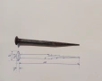 Старинни,ковани ,корабни гвоздей, снимка 1