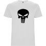 Нова мъжка тениска с Череп - The Punisher в бял цвят